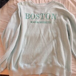 Boston Massachusetts Women's Sweater - Light Blue
